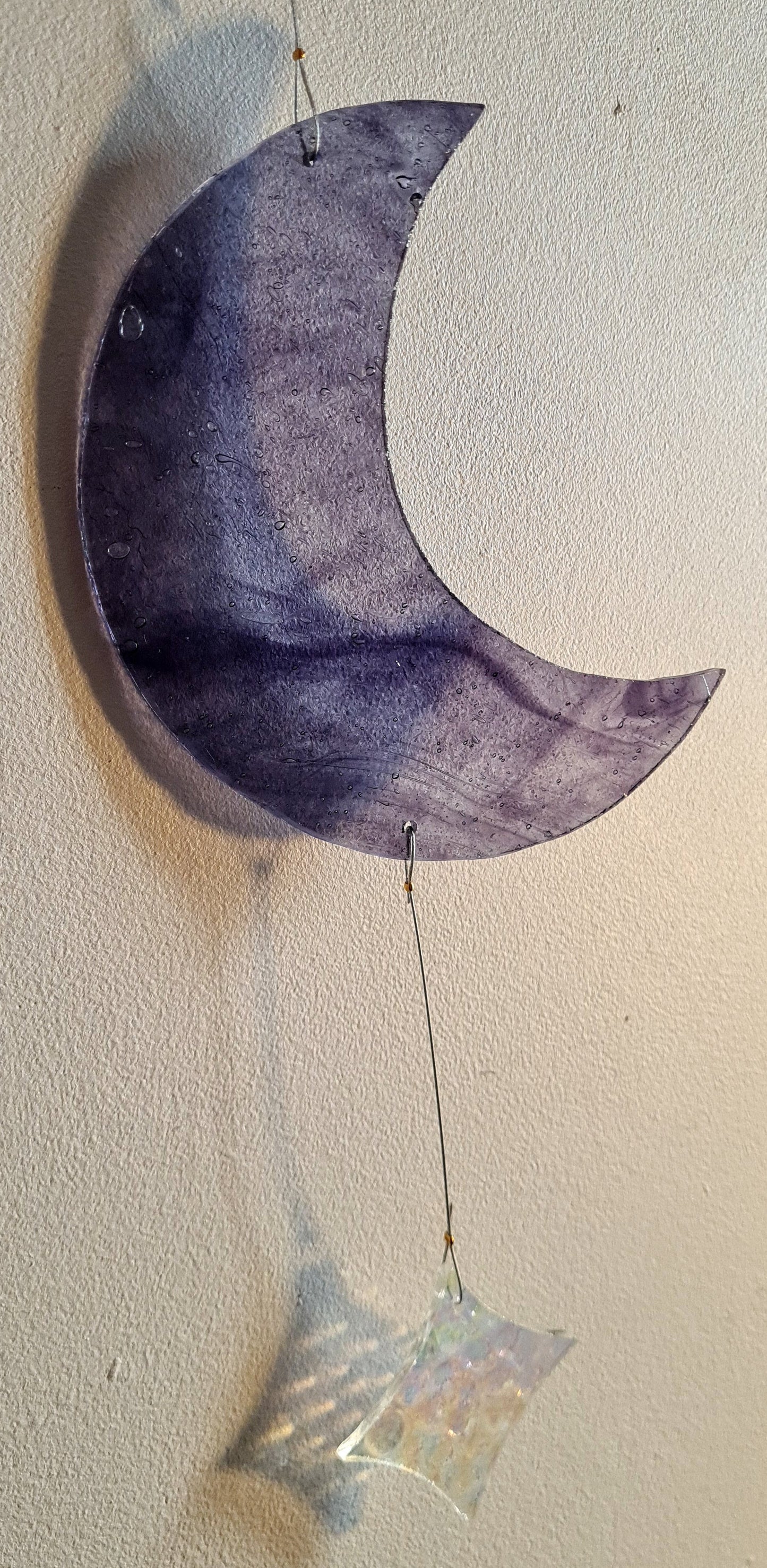 Lune et étoile violet + irisé